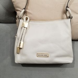 NWT Michael Kors Lexington Light Sand Crossbody Leather